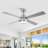 Vaczon 52" Smart Dimmable LED Ceiling Fan with 3CCT LED Lights, Double-Sided Wood Blades LED Ceiling Fan, 6 Speeds Reversible DC Motor, 6"/10" Downrods, Timer, APP and Remote Control -1855385147