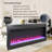 44 Inch In Wall Recessed  Electric Fireplace With Remote And Multi Color Flame & Emberbed, LED Light Heater