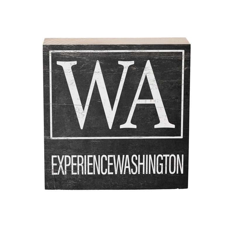 State Wooden Plock Washington 6x6"