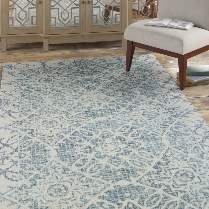 Wool Geometric Indoor Rug, Rectangle 8' x 10'