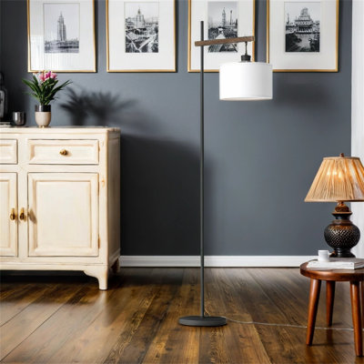 [Lampe sur pied arquée en métal 63 "avec interrupteur à pédale] - Décor industriel moderne | Structure en fer durable | Commande au pied facile | Pour le salon et la chambre à coucher