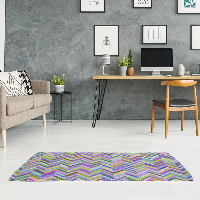 Chenille Geometric Indoor Rug, Rectangle 2' x 3'