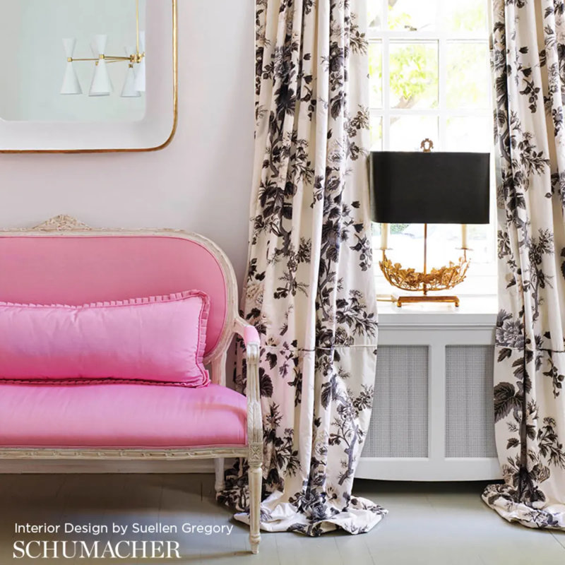 Pyne Hollyhock Fabric, Blush