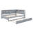 Wooden Full Size Daybed With Twin Size Trundle, Daybed With Storage Shelf And USB Charging Ports-1877173128-1877173129