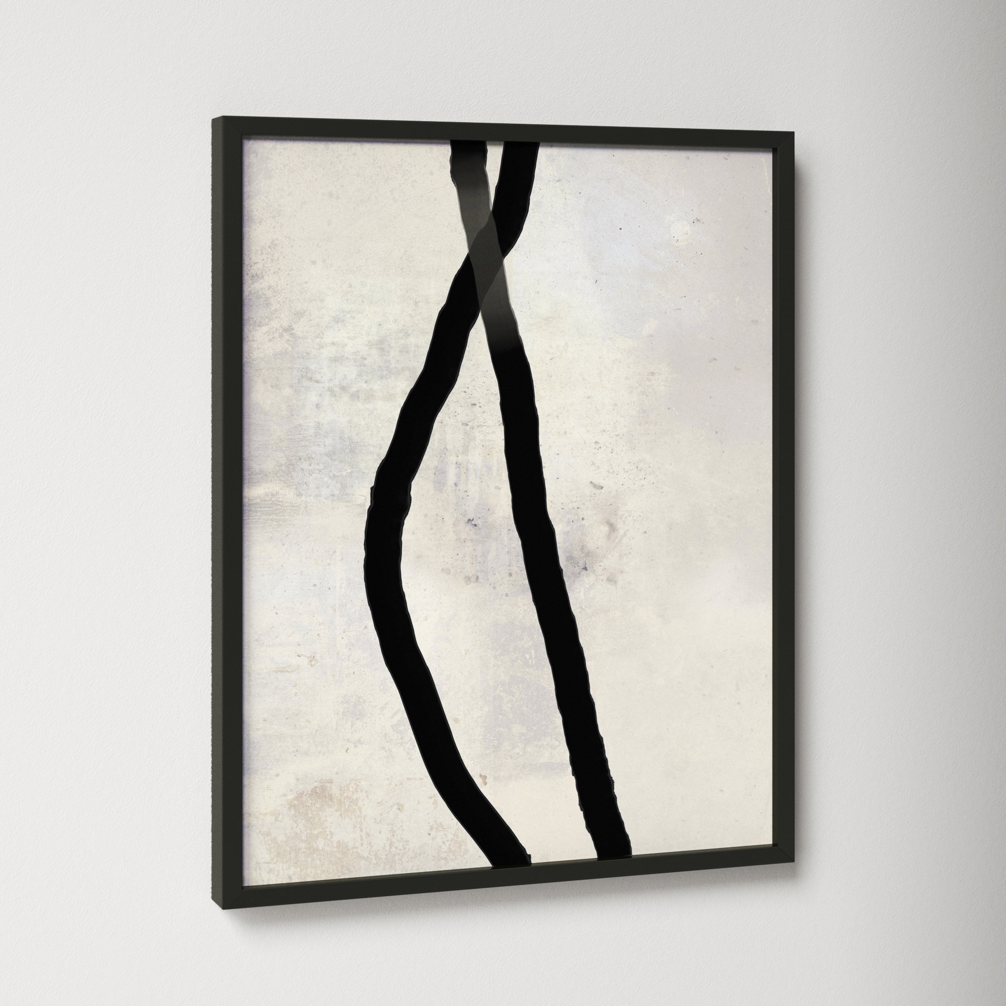 Black Rope 4 by Jacques Pilon, 20" H x 16" W x 1.25" D, Black