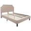 Base de lit plateforme tapissier arquée avec capitonnage Aluino - Aucun sommier tapissier requis-28940808-28940814