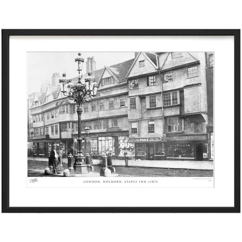 London, Holborn, Staple Inn C1875 by Francis Frith - Single Picture Frame Print, 40cm H x 50cm W x 2.3cm D