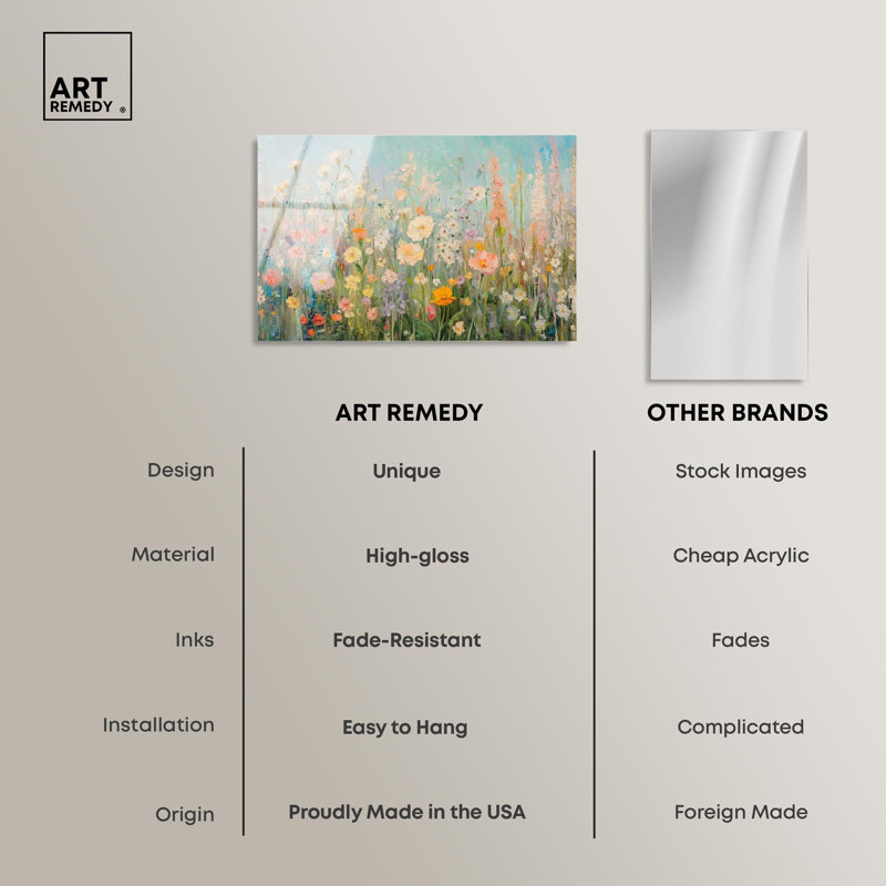 Art floral coloré Soft Art Flora II par Art Remedy, prêt à être accroché, H 16 po x l 24 po