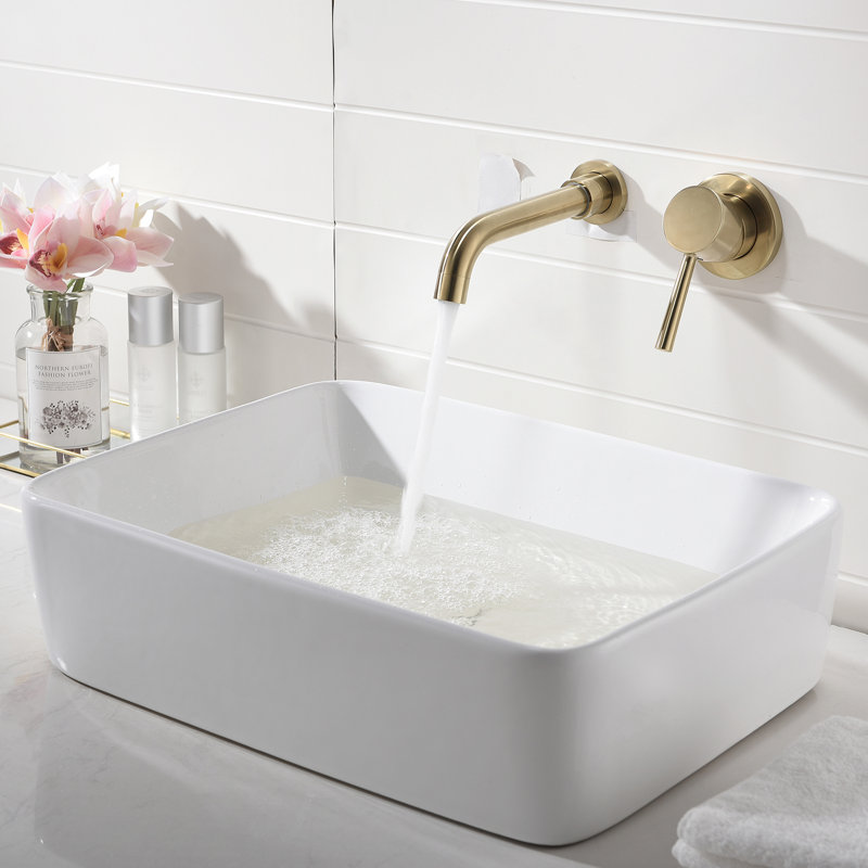 Single-handle Bathroom Faucet, Brushed Gold