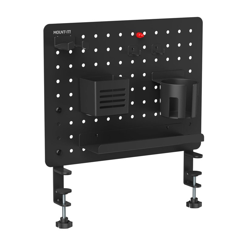 Clamp-On Pegboard Organizer, Black