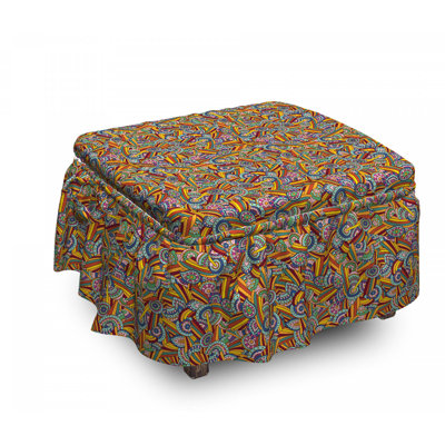 Housse pour funky hippie folk repose-pieds
