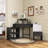 Triangle Vanity Desk Set With Charging Station & Removable Storage Cabinet-350377165