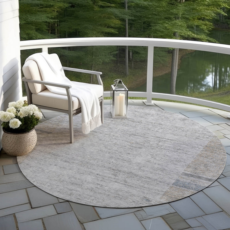 Killingly Washable Indoor / Outdoor Rug, Round 8'