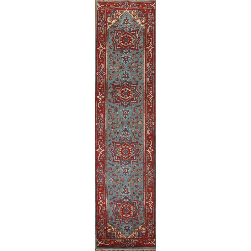 Tapis de couloir oriental en laine Heriz Serapi