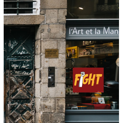 Décalcomanie murale combat