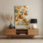 Aquarelle florale 45, art mural en métal brun-1745222151