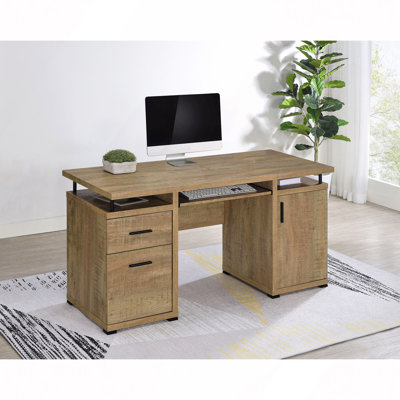 Bureau d'ordinateur à 2 tiroirs Swan Mango