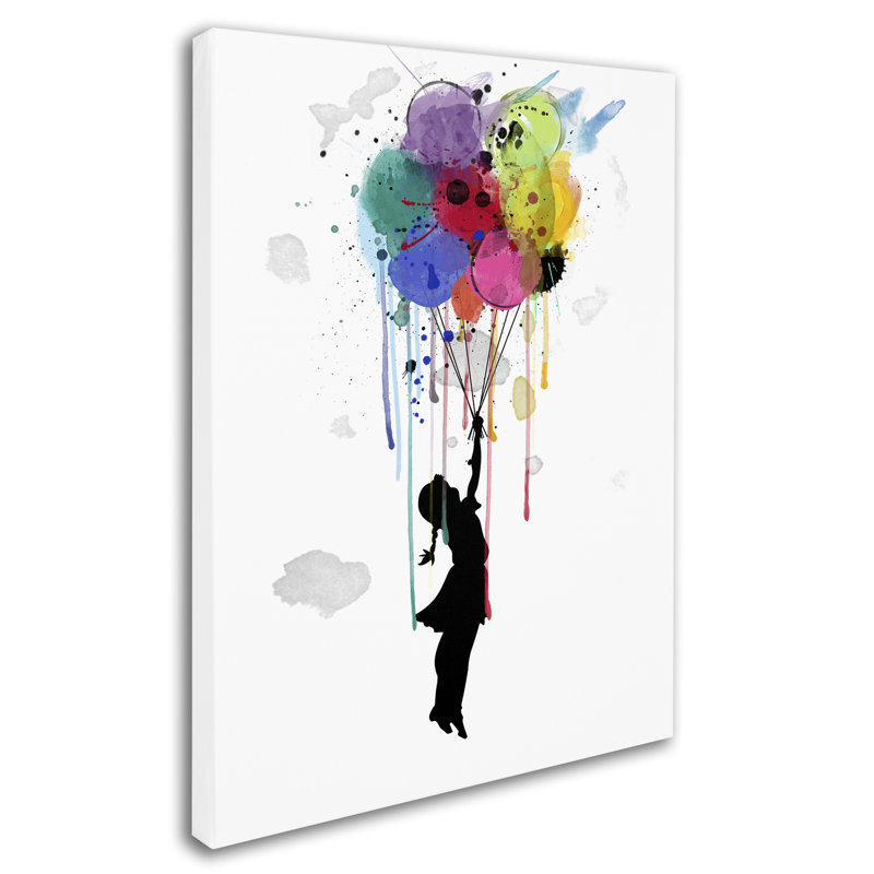 Art sur toile Kieninger «Drips Balloon», H 24 po x l 18 po x P 2 po