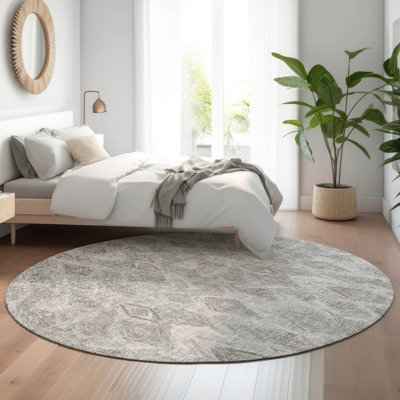 Premium Machine Washable Cerrito Silver Rug