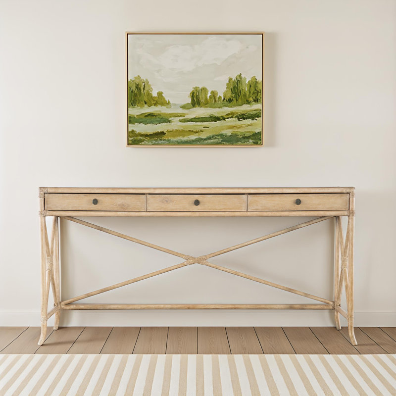 Retreat Pole Rattan Console, Dune