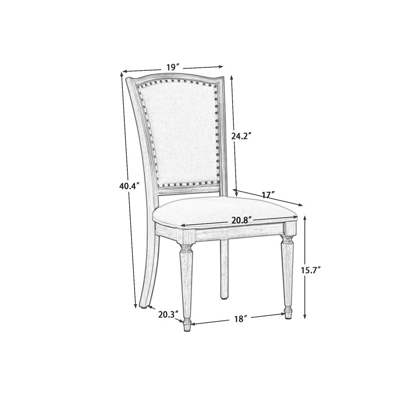 Chaise de salle à manger rembourrée Shiketa, Gris