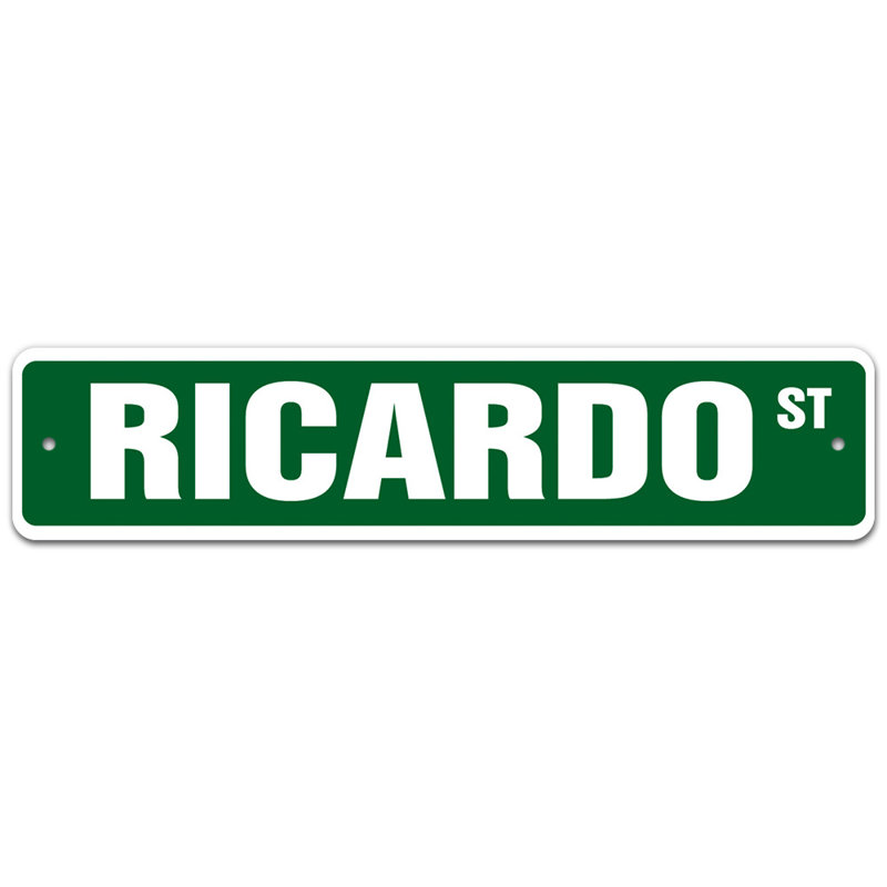Plaque de rue, H 8 po x l 36 po x P 0,1 po