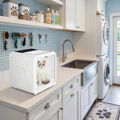 Boîte de séchage pour animaux 72L avec 5 sorties d'air pour chats et chiens jusqu'à 45 lb