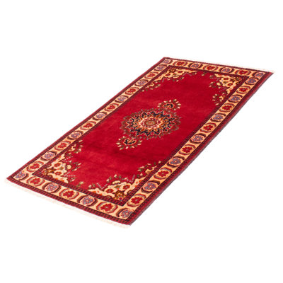Ayled One-of-a-Kind 3'4" X 6'4" New Age Wool Area Rug in Dark Red