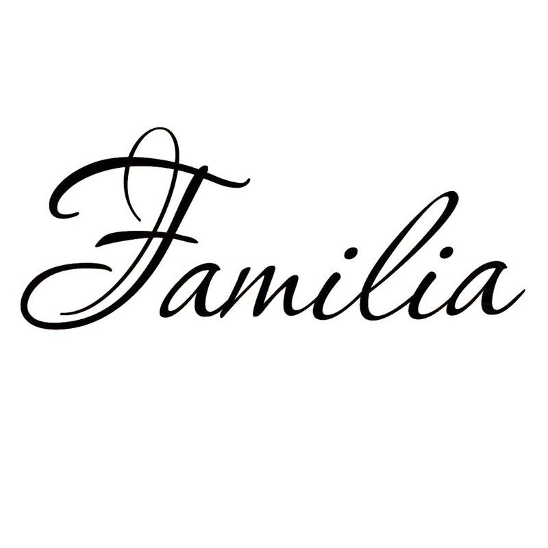 Décalcomanie murale famille espagnol familia, 8 x 22
