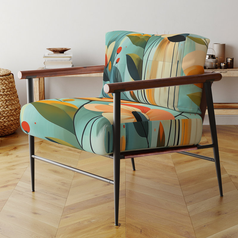 Chaise d'appoint Poppies, Brown Round Arms