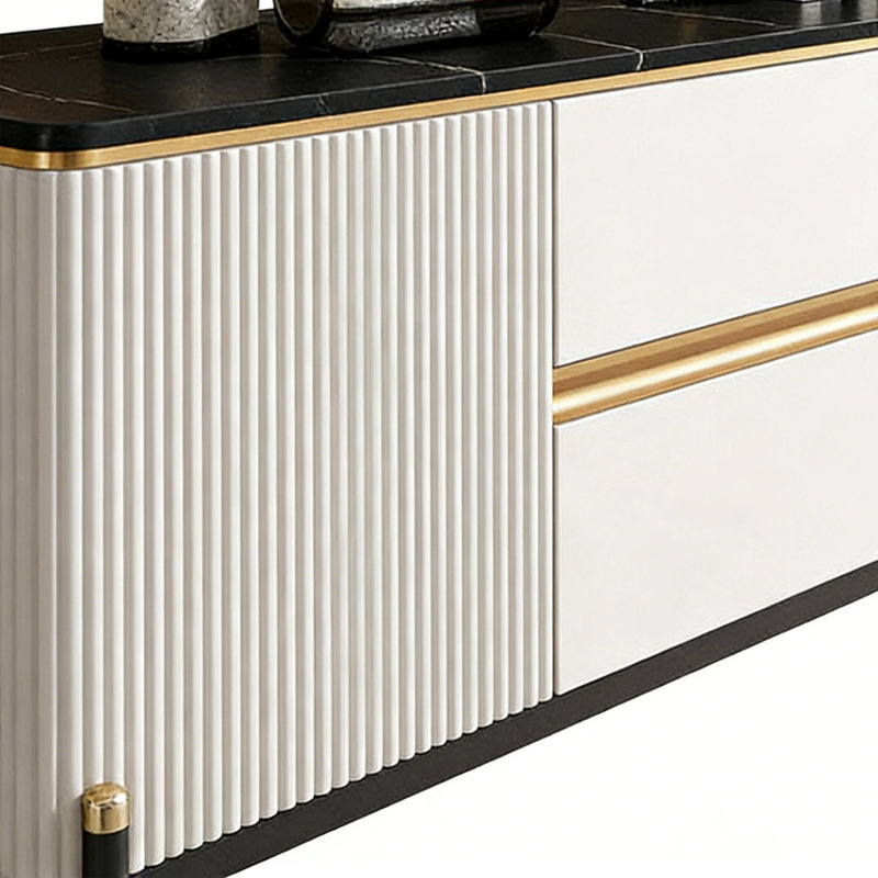 Meuble télé italien minimaliste moderne, H 23,62 po x L 70,86 po x l 15,74 po