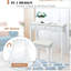 Ensemble de meuble-lavabo en bois massif avec tabouret et miroir Crandell-410365853