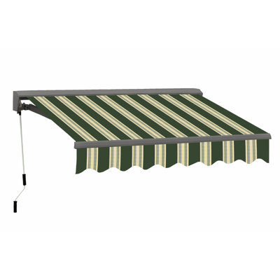 Classic Series 10'x8' Manual Hand-Crank Retractable Shade Awning