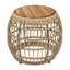 Table d'appoint de patio avec base en osier