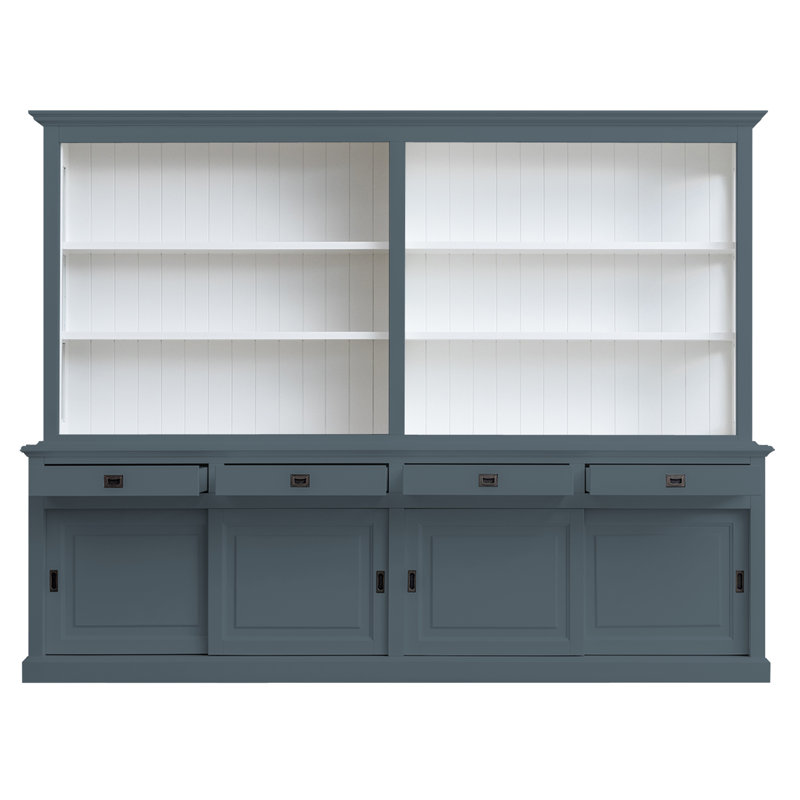 Bush Display Cabinet, Blue/Grey