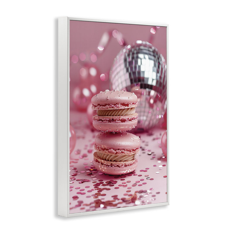 Giclée encadrée rose Macaron, design par LSR Design Studio, H 24 po x l 16 po, Estampe numérique encadrée blanc bord de mer