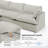 Canapé modulaire rembourré en duvet, canapé convertible Comfty-105271804