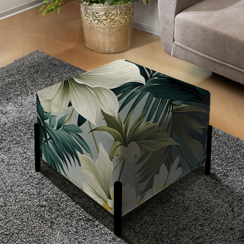 Serene Jungle - Repose-pieds carré Plants