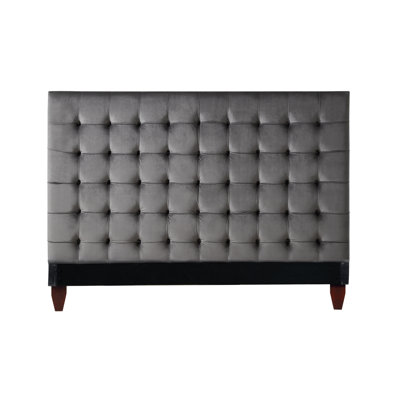 Simon Linen Button Tufted Modern Design Headboard