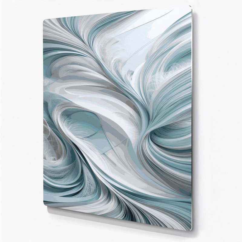 Abstraction numérique 41, art mural gris en métal, H 24 po x l 20 po