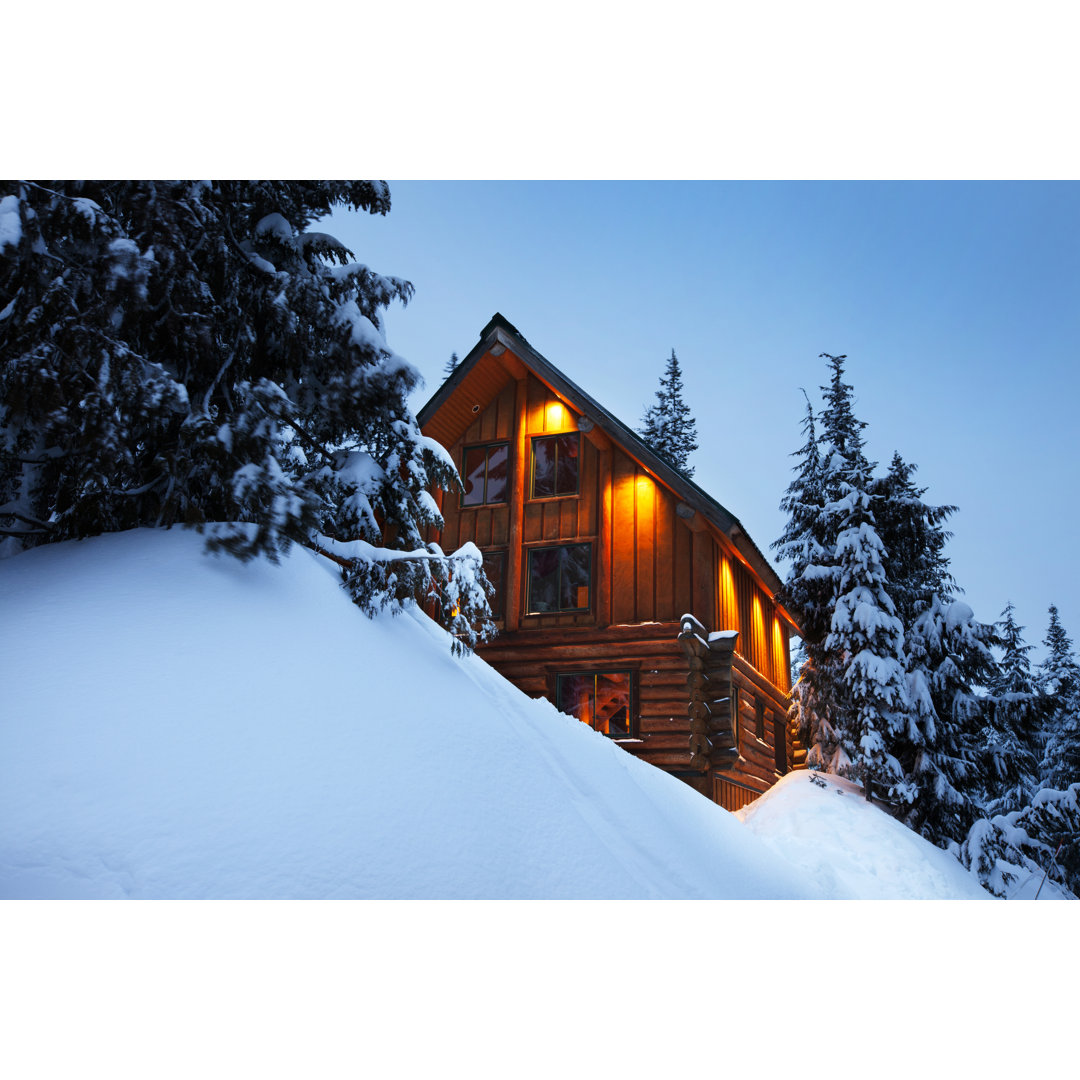 Log Cabin Winter von DaveAlan - Drucken