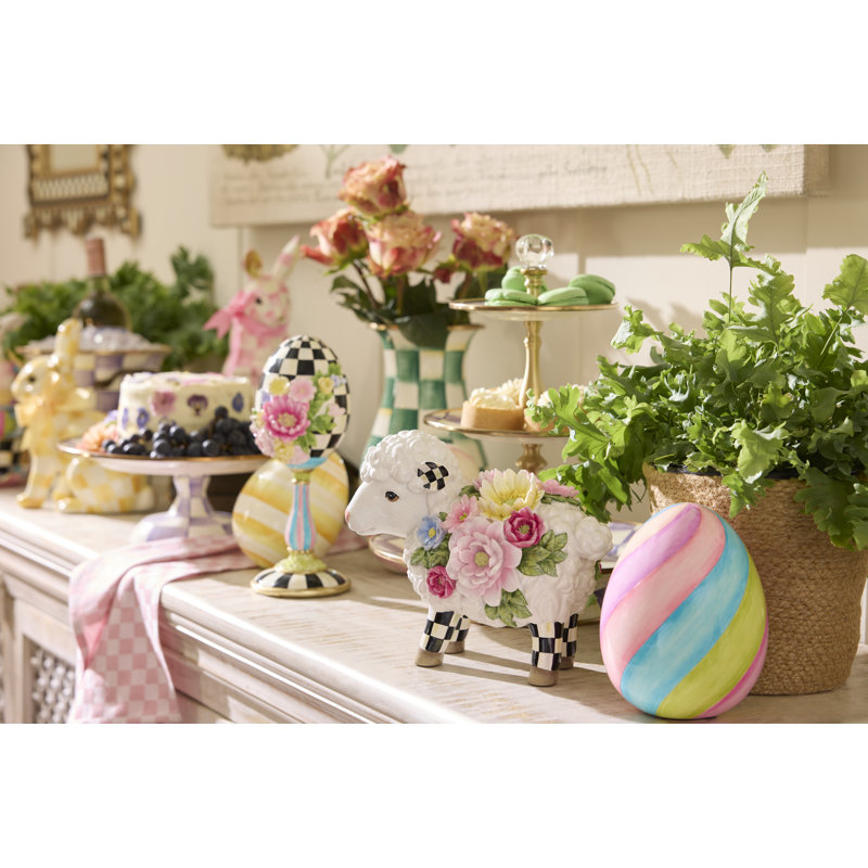 Stripe Mini Egg, Yellow/White