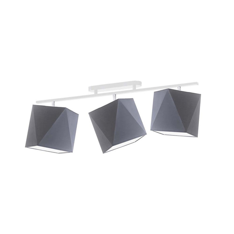Dencie 97cm 3 -Light Track Kit, Dark Grey, White