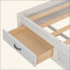 Lit de jour en bois avec 3 tiroirs de rangement, tableau souple supérieur, tablette et ensemble de prises et ports USB