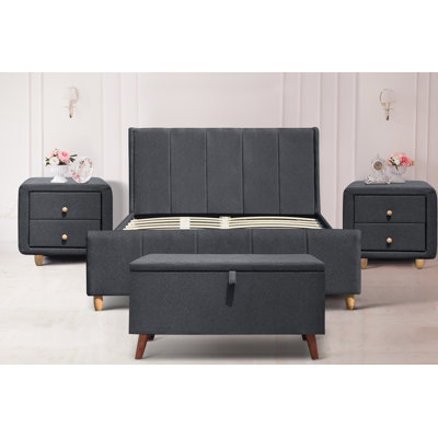 Graziano Solid Wood Piece Bedroom Set