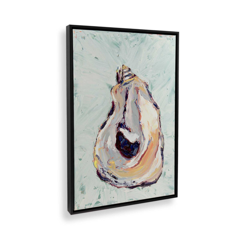 «Oyster Shell» par Magadry Art Studio, reproduction d'art, H 48 po x l 36 po, Floater Frame, Noir