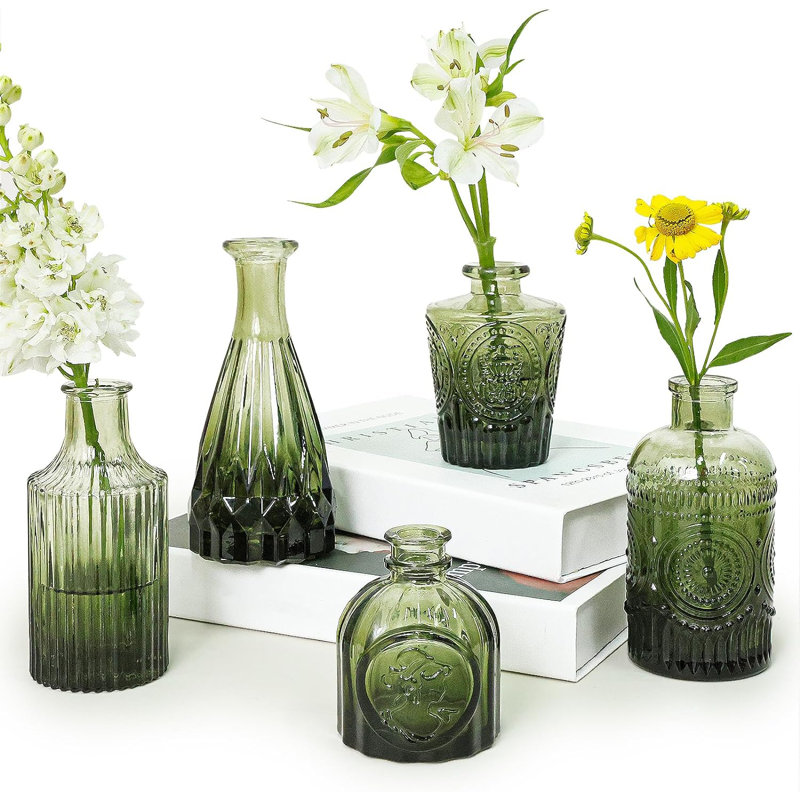 Noblitt Glass Table Vase, Green