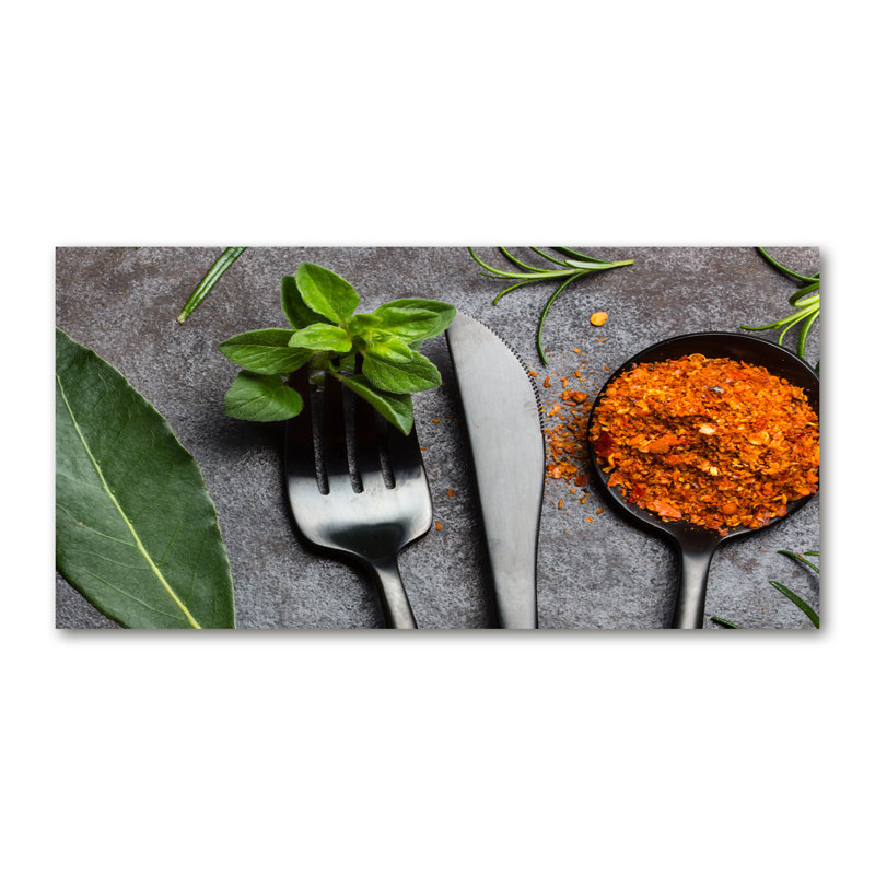 Cutlery And Spices - No Frame Print on Canvas