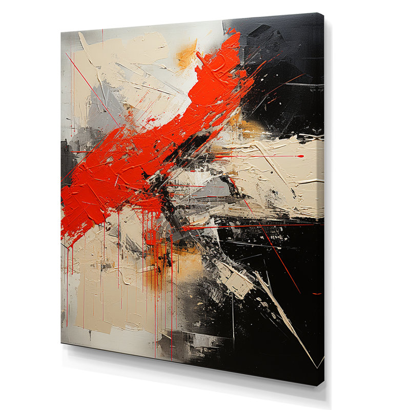 Volcan Explosion volcanique sur toile, Toile tendue, H 40 po x l 30 po x P 1,5 po