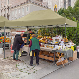 TOOLUCK 3x4.5m Pop Up Canopy with 3 Sidewalls